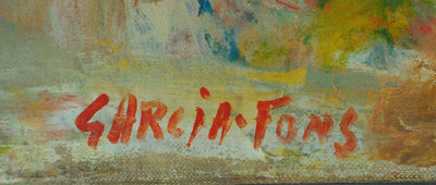Pierre GARCIA-FONS : Pyrénées, les Corbières, Huile sur toile signée