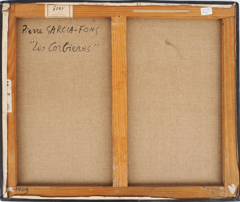 Pierre GARCIA-FONS : Pyrénées, les Corbières, Huile sur toile signée
