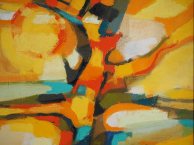 Marcel MOULY : Coucher de soleil et vieil arbre, Tableau original (photo de détail 7) - Crédit photo : Galerie Art.Paris