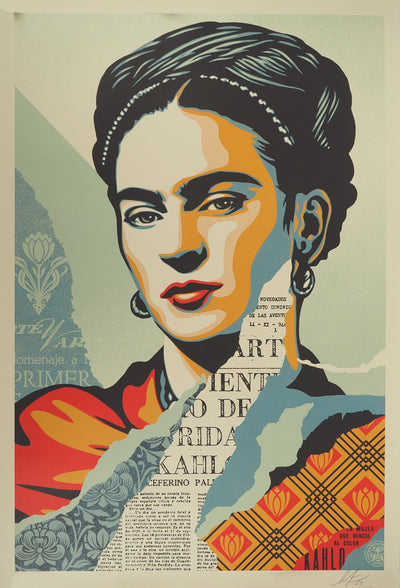 Shepard FAIREY : Frida Khalo, Sérigraphie originale (vue générale) - Crédit photo : Galerie Art.Paris