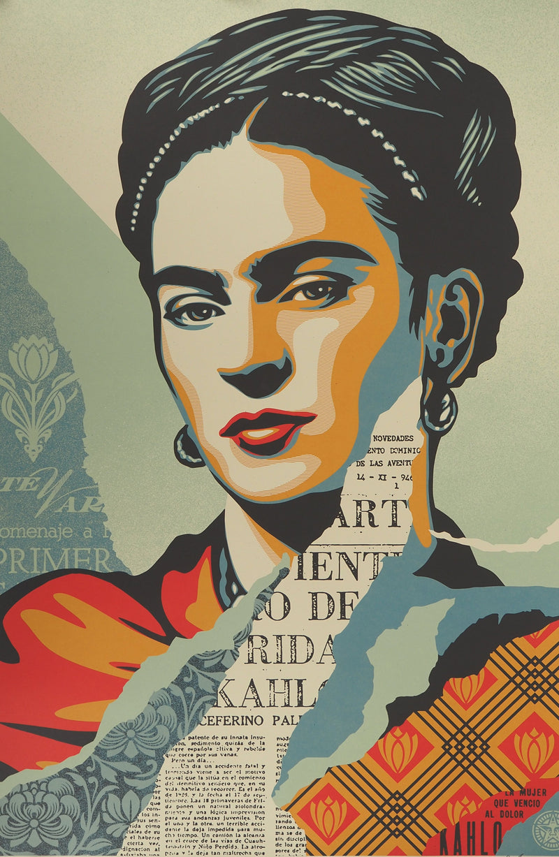 Shepard FAIREY : Frida Khalo, Sérigraphie originale (photo de détail 3) - Crédit photo : Galerie Art.Paris