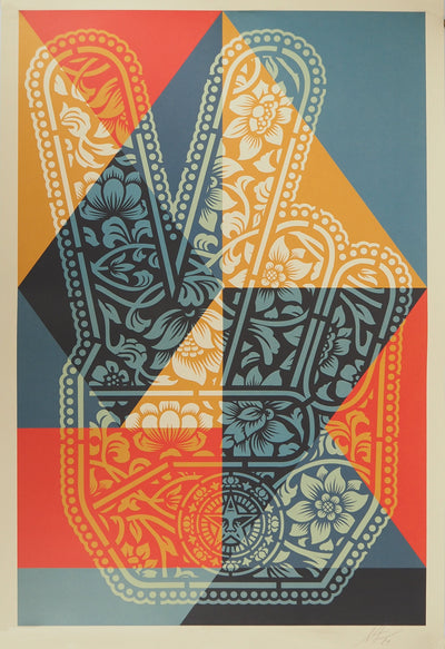 Shepard FAIREY : Révolution pacifique, Sérigraphie originale (vue générale) - Crédit photo : Galerie Art.Paris