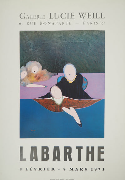 Philippe LABARTHE : Personnages sans visages, Affiche originale (vue générale) - Crédit photo : Galerie Art.Paris