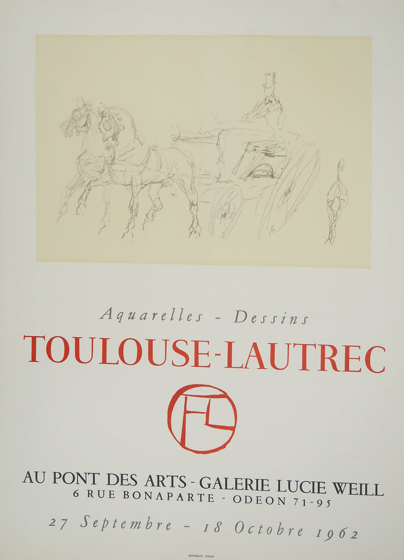 Henri DE TOULOUSE-LAUTREC : Le cocher, Affiche originale (vue générale) - Crédit photo : Galerie Art.Paris