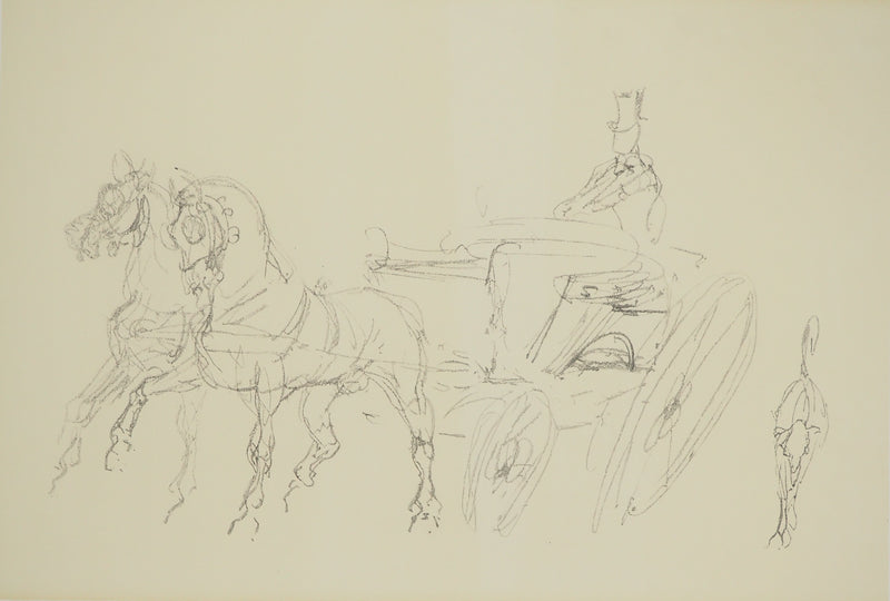 Henri DE TOULOUSE-LAUTREC : Le cocher, Affiche en lithographie