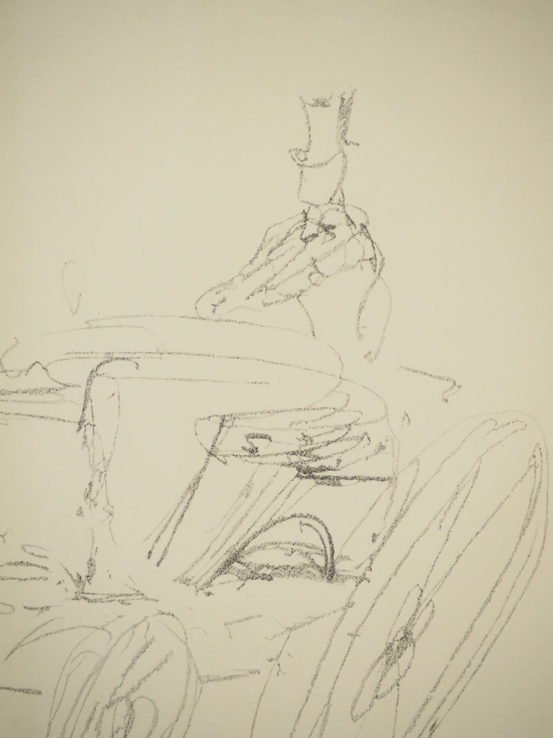 Henri DE TOULOUSE-LAUTREC : Le cocher, Affiche en lithographie