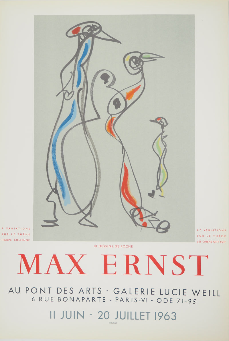 Max ERNST : Oiseaux surréalistes, Affiche originale (vue générale) - Crédit photo : Galerie Art.Paris