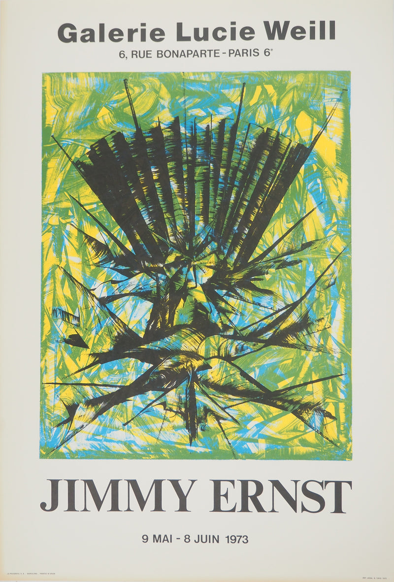 Jimmy ERNST : Composition abstraite, Affiche originale (vue générale) - Crédit photo : Galerie Art.Paris