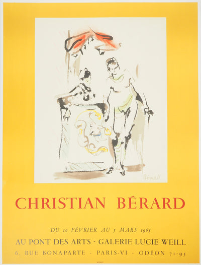 Christian BERARD : Théâtre : les comédiens, Affiche originale (vue générale) - Crédit photo : Galerie Art.Paris