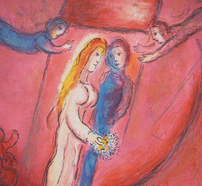 Marc CHAGALL : Le cantique des cantiques, Affiche originale (photo de détail 4) - Crédit photo : Galerie Art.Paris
