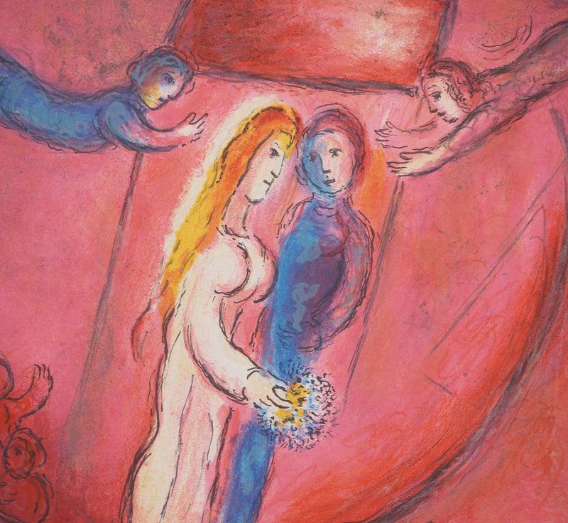 Marc CHAGALL : Le cantique des cantiques, Affiche originale (photo de détail 4) - Crédit photo : Galerie Art.Paris