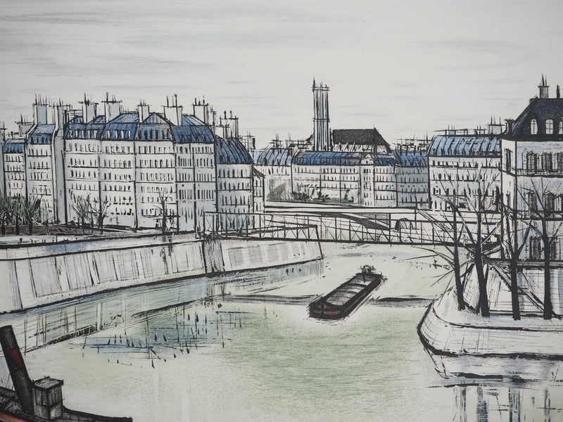 Bernard BUFFET : Notre-Dame et la Cité, Gravure originale (photo de détail 5) - Crédit photo : Galerie Art.Paris