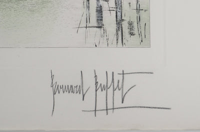 Bernard BUFFET : Notre-Dame et la Cité, Gravure originale (photo de détail 2) - Crédit photo : Galerie Art.Paris