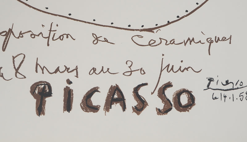 Pablo PICASSO : Céramiques, Lithographie originale (photo de détail 4) - Crédit photo : Galerie Art.Paris