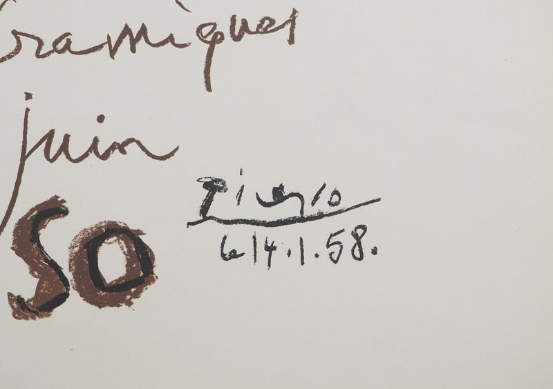 Pablo PICASSO : Céramiques, Lithographie originale (photo de détail 2) - Crédit photo : Galerie Art.Paris