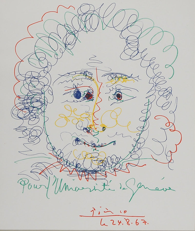 Pablo PICASSO : Portrait de jeune homme, Affiche originale (photo de détail 3) - Crédit photo : Galerie Art.Paris