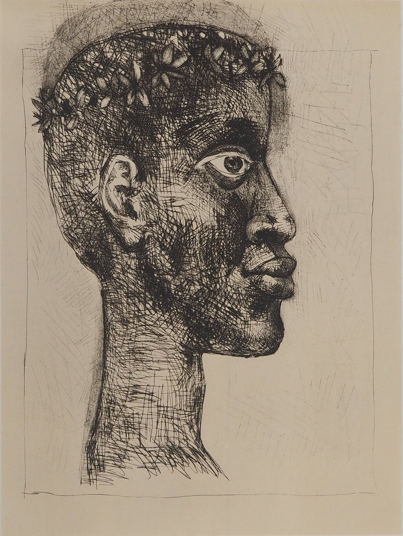 Pablo PICASSO : Présence africaine, Affiche originale (photo de détail 3) - Crédit photo : Galerie Art.Paris
