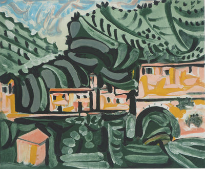 Pablo PICASSO : Le Village de Vauvenargues, Affiche originale (photo de détail 2) - Crédit photo : Galerie Art.Paris
