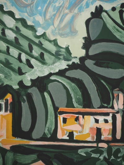 Pablo PICASSO : Le Village de Vauvenargues, Affiche originale (photo de détail 4) - Crédit photo : Galerie Art.Paris