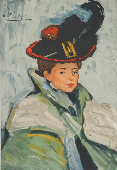Pablo PICASSO : La femme au chapeau, Affiche originale (photo de détail 3) - Crédit photo : Galerie Art.Paris