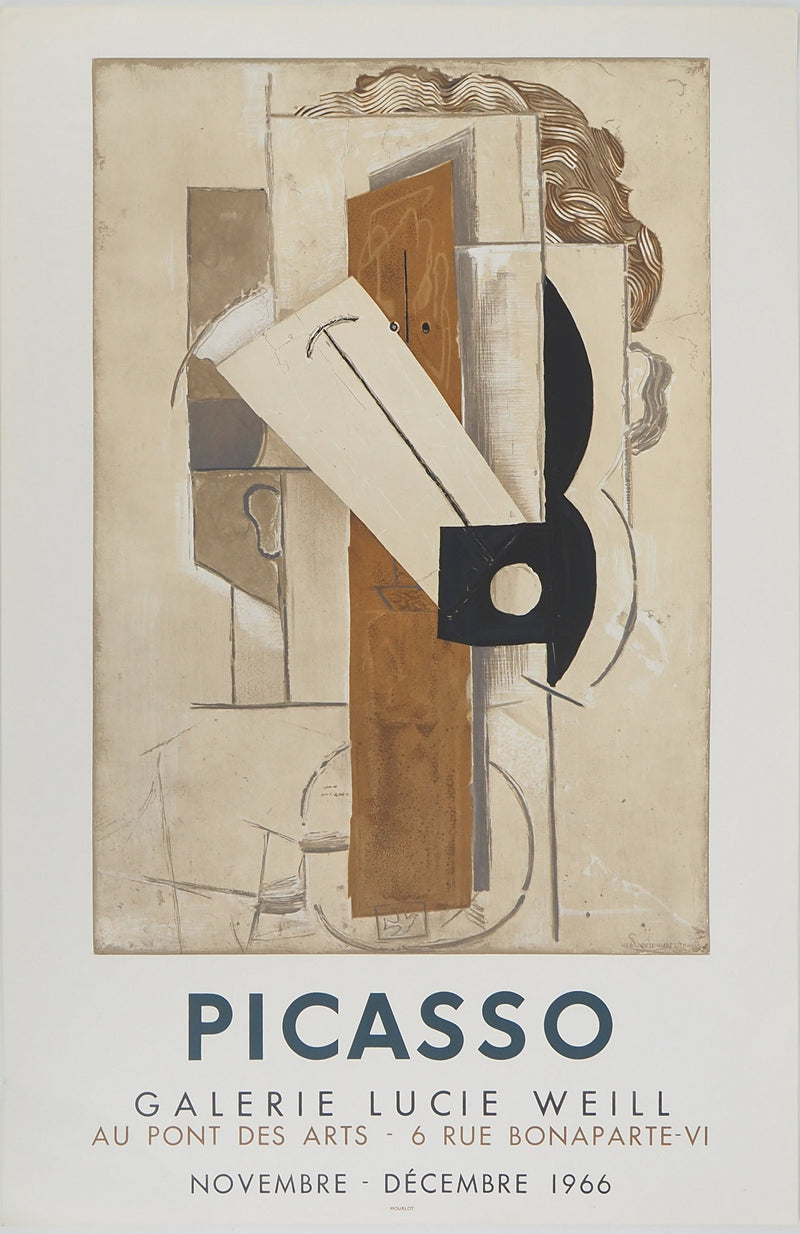 Pablo PICASSO : Portrait cubiste, Affiche originale (vue générale) - Crédit photo : Galerie Art.Paris