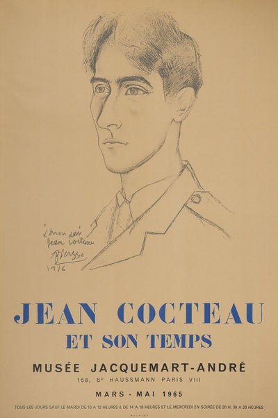Pablo PICASSO : Jean Cocteau et son temps, Affiche originale (photo de détail 3) - Crédit photo : Galerie Art.Paris