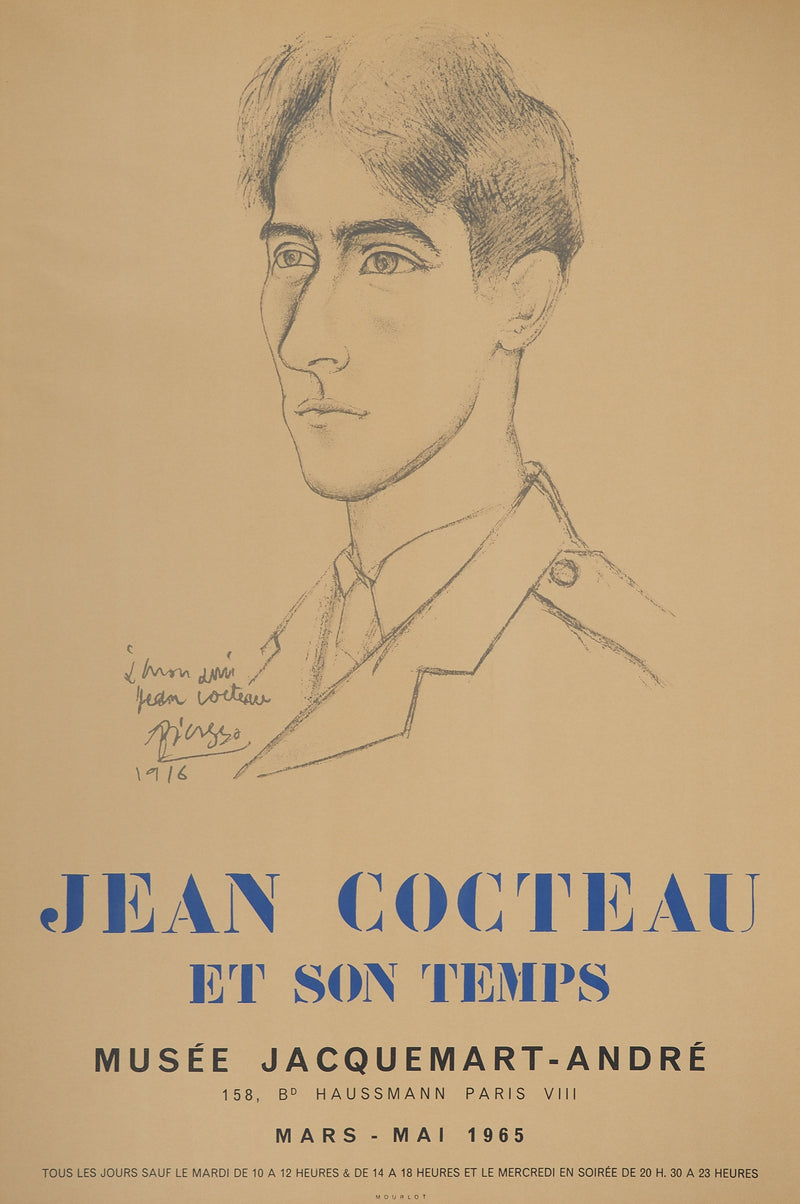 Pablo PICASSO : Jean Cocteau et son temps, Affiche originale (photo de détail 3) - Crédit photo : Galerie Art.Paris