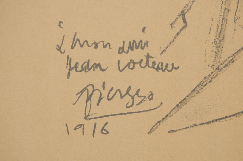 Pablo PICASSO : Jean Cocteau et son temps, Affiche originale (photo de détail 2) - Crédit photo : Galerie Art.Paris