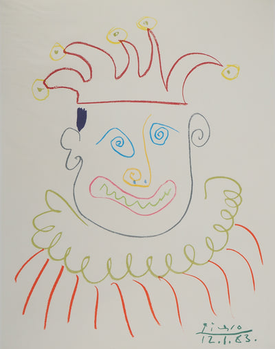 Pablo PICASSO : Le fou du roi, Affiche originale (photo de détail 3) - Crédit photo : Galerie Art.Paris