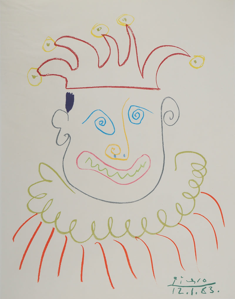 Pablo PICASSO : Le fou du roi, Affiche originale (photo de détail 3) - Crédit photo : Galerie Art.Paris
