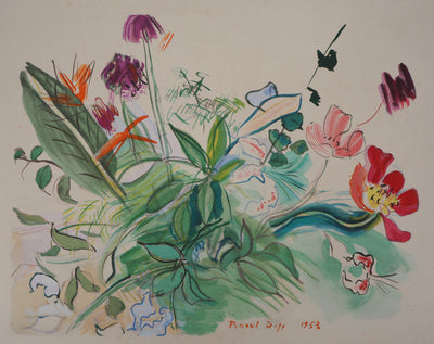 Raoul DUFY : Petites fleurs des champs, Lithographie originale (photo de détail 2) - Crédit photo : Galerie Art.Paris