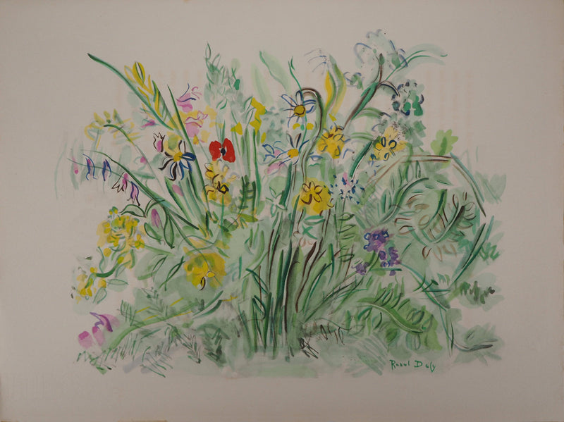 Raoul DUFY : Fleurs printanières, Lithographie originale (vue générale) - Crédit photo : Galerie Art.Paris