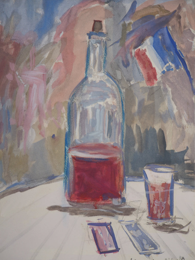 Maurice UTRILLO : Le vin du 14 juillet, Gravure originale (photo de détail 3) - Crédit photo : Galerie Art.Paris