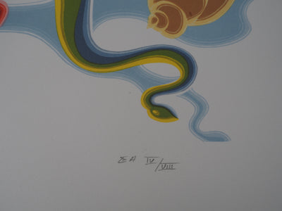 Victor VASARELY : Etude de mouvement, le Zoo, Lithographie originale signée