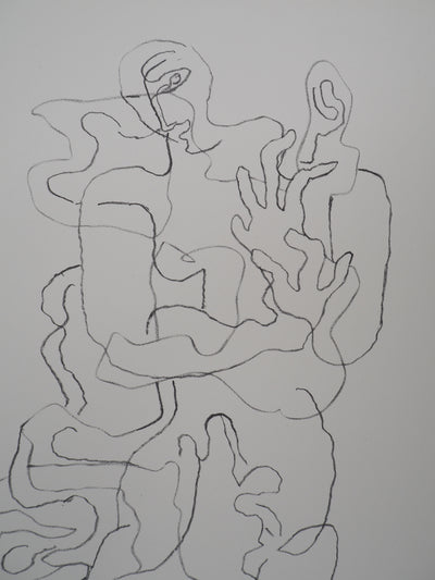 Ossip ZADKINE : Couple enlacé (Prends), Lithographie originale (photo de détail 4) - Crédit photo : Galerie Art.Paris