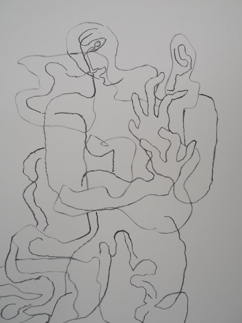 Ossip ZADKINE : Couple enlacé (Prends), Lithographie originale (photo de détail 4) - Crédit photo : Galerie Art.Paris
