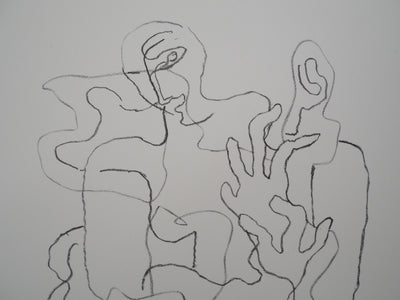 Ossip ZADKINE : Couple enlacé (Prends), Lithographie originale (photo de détail 5) - Crédit photo : Galerie Art.Paris