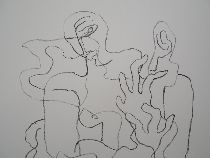 Ossip ZADKINE : Couple enlacé (Prends), Lithographie originale (photo de détail 5) - Crédit photo : Galerie Art.Paris