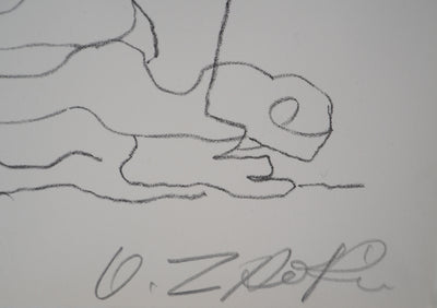 Ossip ZADKINE : Couple enlacé (Prends), Lithographie originale (photo de détail 2) - Crédit photo : Galerie Art.Paris