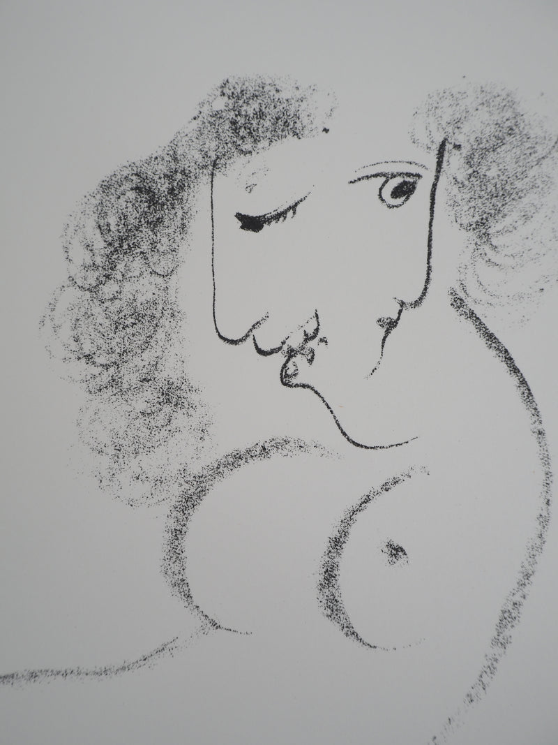 Marc CHAGALL : Une rose glacée, Lithographie originale signée