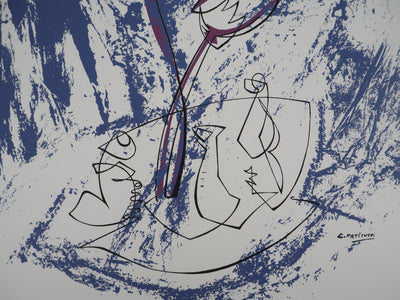 Georges PATITUCCI : Pétales au vent, Sérigraphie originale signée