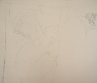 Amedeo MODIGLIANI : Arlequin, Lithographie signée