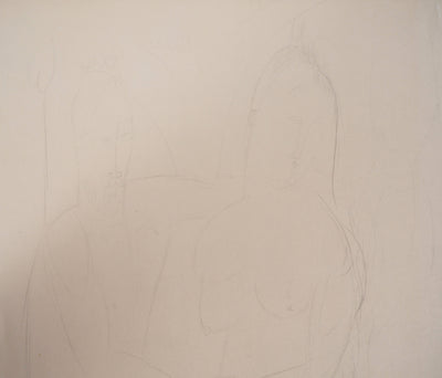 Amedeo MODIGLIANI : Couple s'enlaçant, Lithographie signée