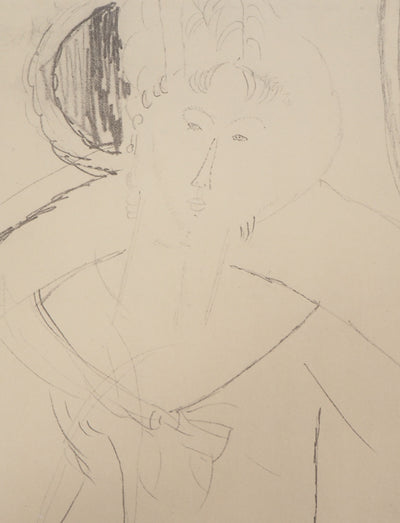 Amedeo MODIGLIANI : La belle anglaise, Lithographie signée