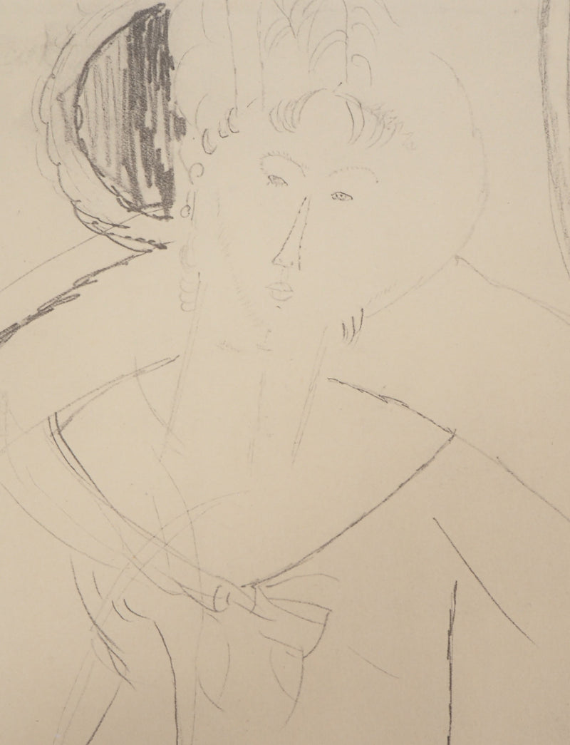 Amedeo MODIGLIANI : La belle anglaise, Lithographie signée