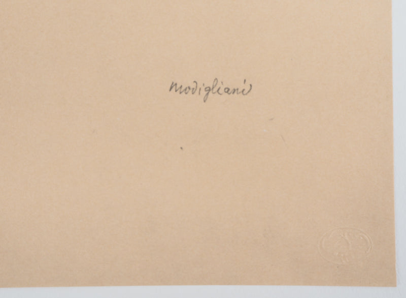 Amedeo MODIGLIANI : Portrait pensif, Lithographie signée