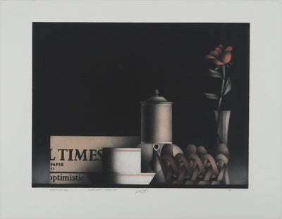 Mario AVATI : Petit déjeuner continental, Gravure originale (vue générale) - Crédit photo : Galerie Art.Paris