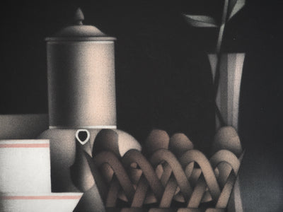 Mario AVATI : Petit déjeuner continental, Gravure originale (photo de détail 5) - Crédit photo : Galerie Art.Paris