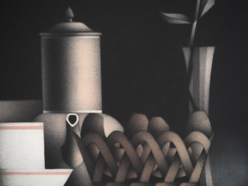 Mario AVATI : Petit déjeuner continental, Gravure originale (photo de détail 5) - Crédit photo : Galerie Art.Paris