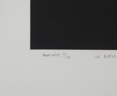 Mario AVATI : Le repas frugal, Gravure originale (photo de détail 6) - Crédit photo : Galerie Art.Paris